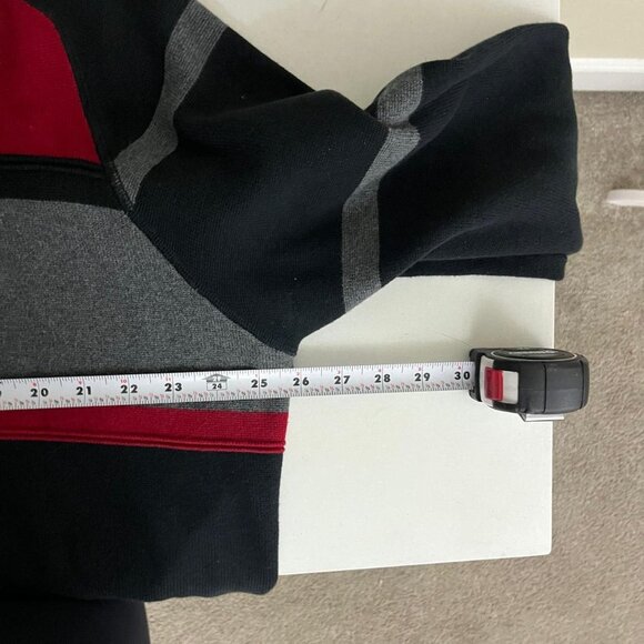 red gray and black striped y2k crewneck sweater - Picture 6 of 8